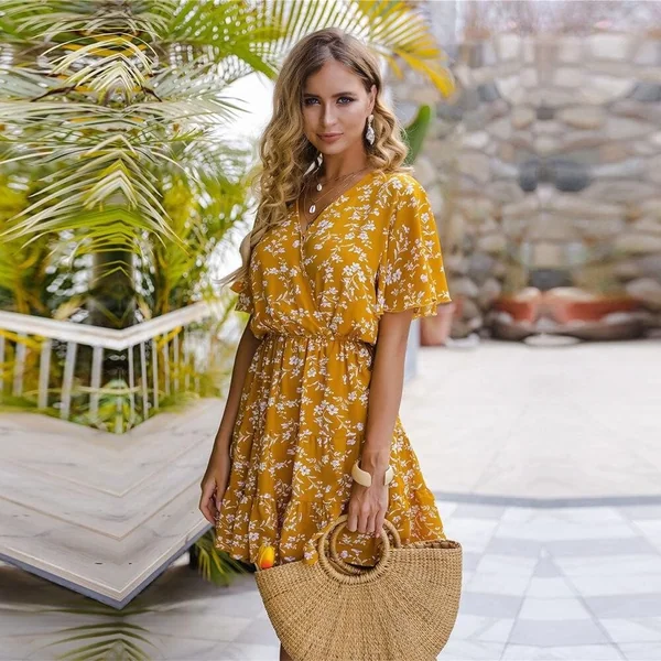 Robe courte bohème & chic