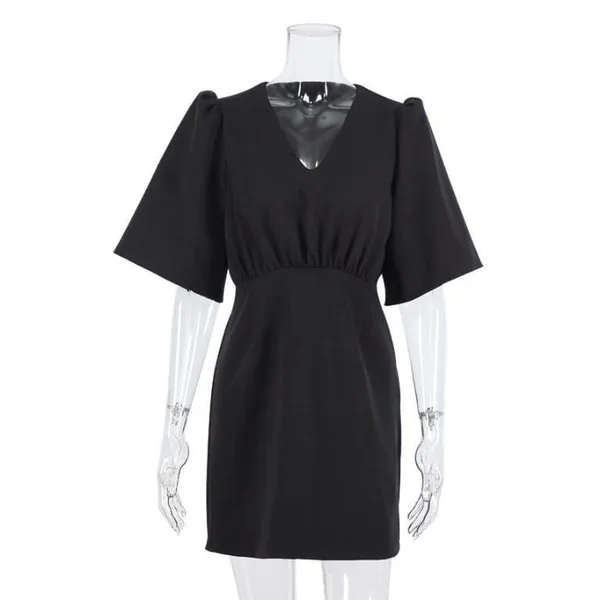 Robe Courte Bohème Chic Noire