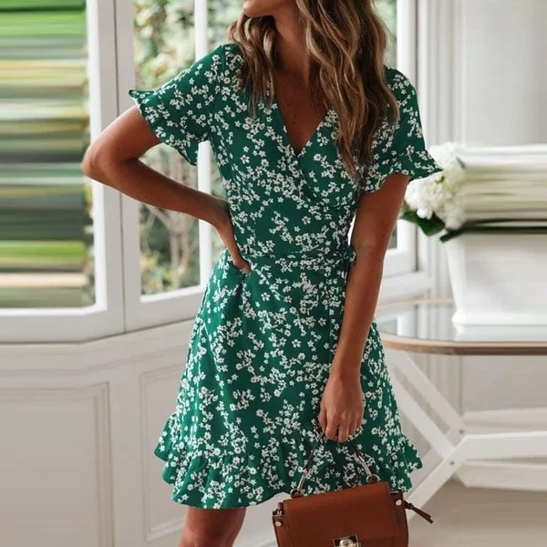 Robe courte champêtre