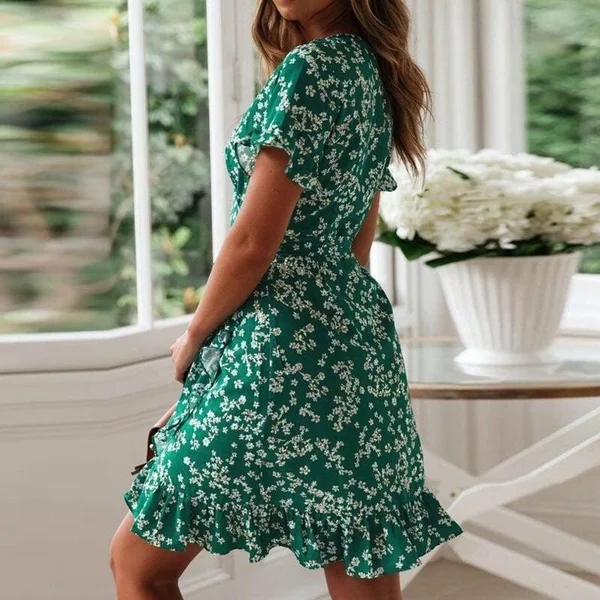 Robe courte champêtre