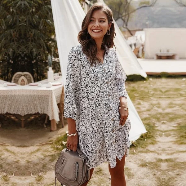 Robe courte champêtre