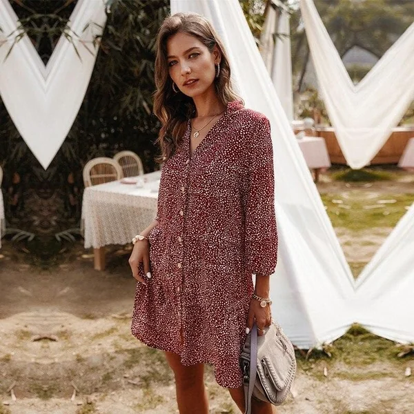 Robe courte champêtre