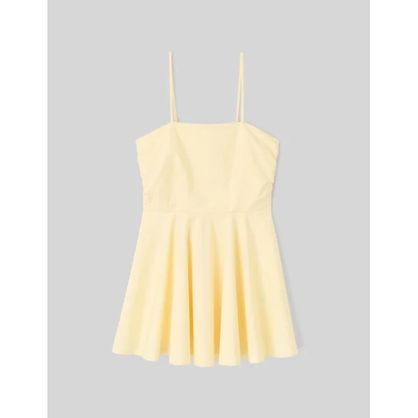 Robe courte fines bretelles Jaune