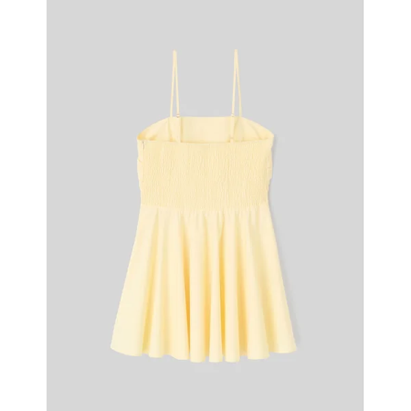 Robe courte fines bretelles Jaune