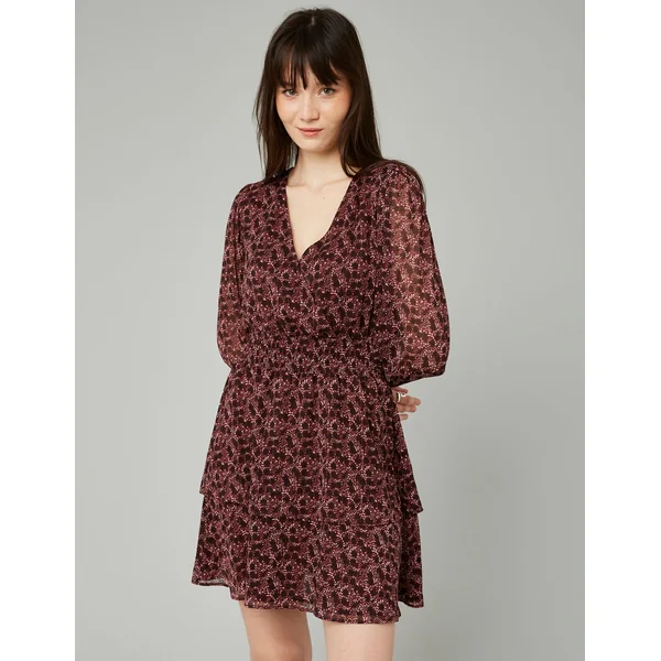 Robe courte imprimée Bordeaux
