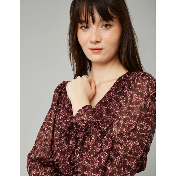 Robe courte imprimée Bordeaux