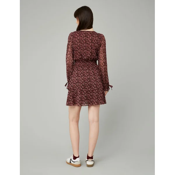 Robe courte imprimée Bordeaux