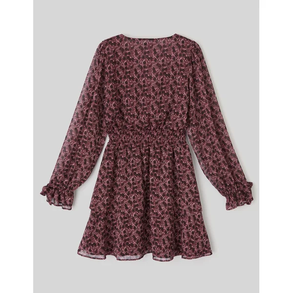 Robe courte imprimée Bordeaux