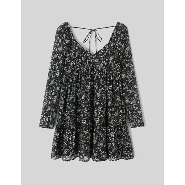 Robe courte imprimée Noir