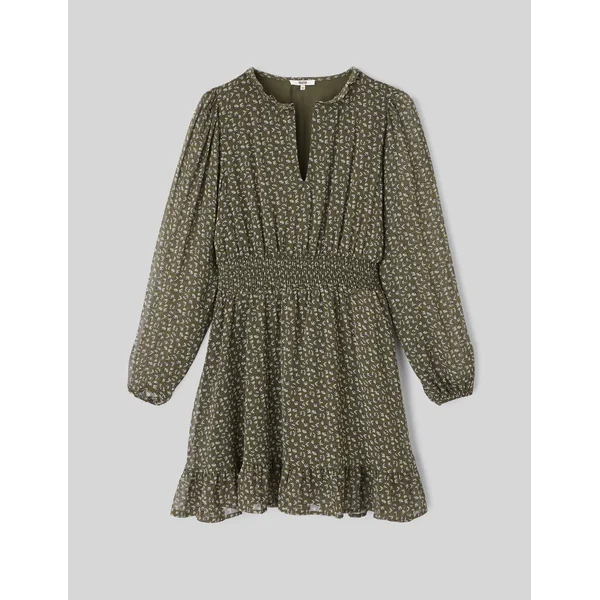 Robe courte imprimée Vert kaki