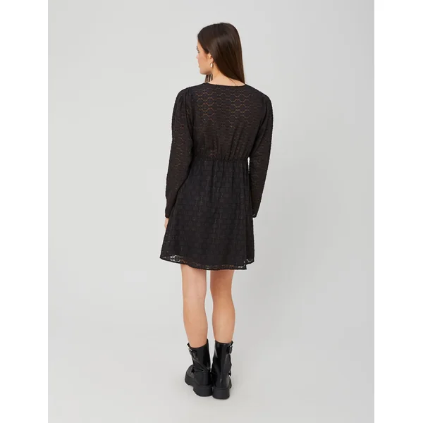 Robe courte jacquard Noir