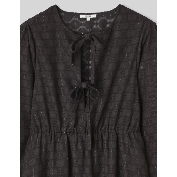 Robe courte jacquard Noir