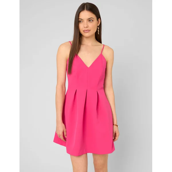 Robe courte à fines bretelles Rose
