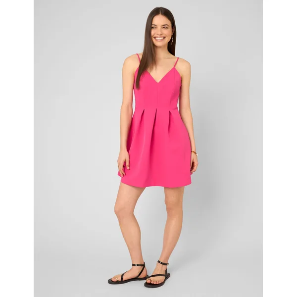Robe courte à fines bretelles Rose