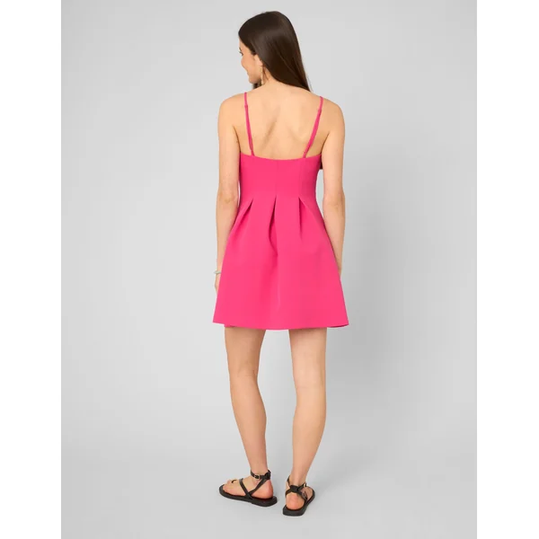 Robe courte à fines bretelles Rose