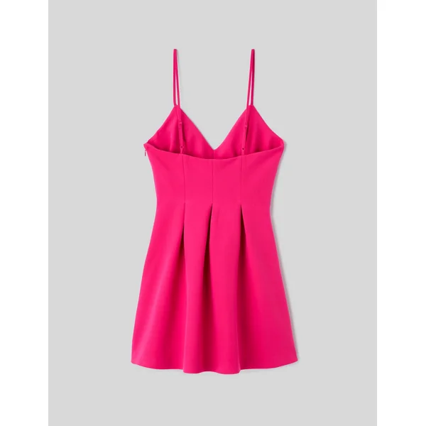 Robe courte à fines bretelles Rose