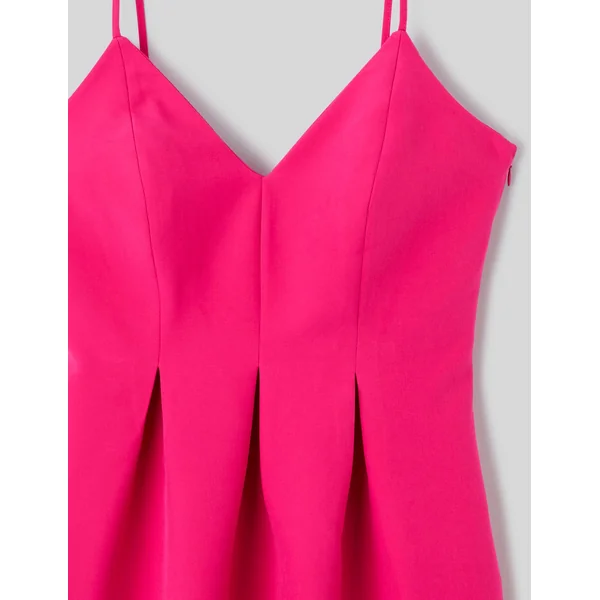 Robe courte à fines bretelles Rose
