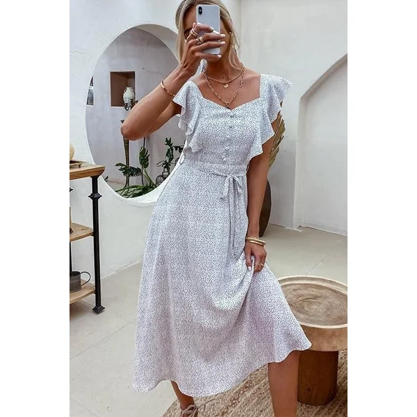 Robe De Campagne Blanche Simple