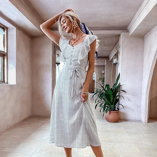 Robe De Campagne Blanche Simple