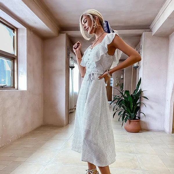 Robe De Campagne Blanche Simple