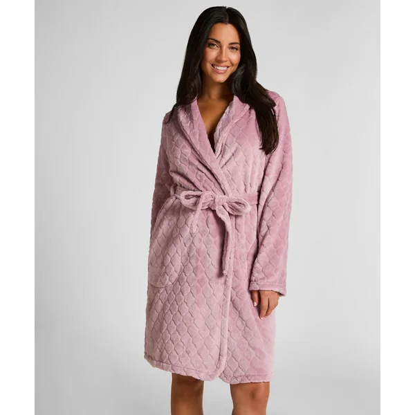 Robe de chambre courte en fleece - Violet