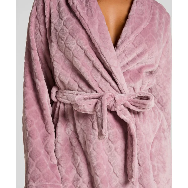 Robe de chambre courte en fleece - Violet
