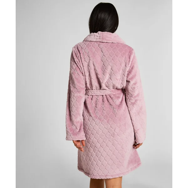 Robe de chambre courte en fleece - Violet