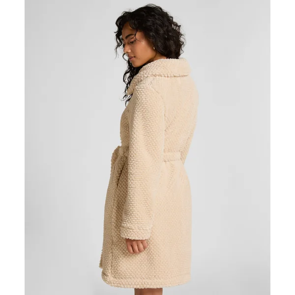 Robe de chambre en polaire à fermeture éclair - Blanc