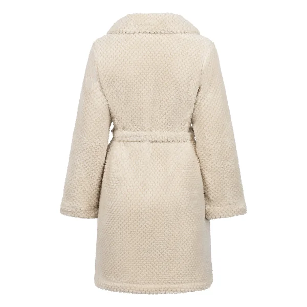 Robe de chambre en polaire à fermeture éclair - Blanc
