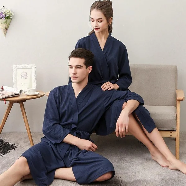 Robe De Chambre Homme Bleu Marine