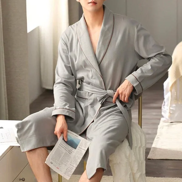Robe De Chambre Homme Gris