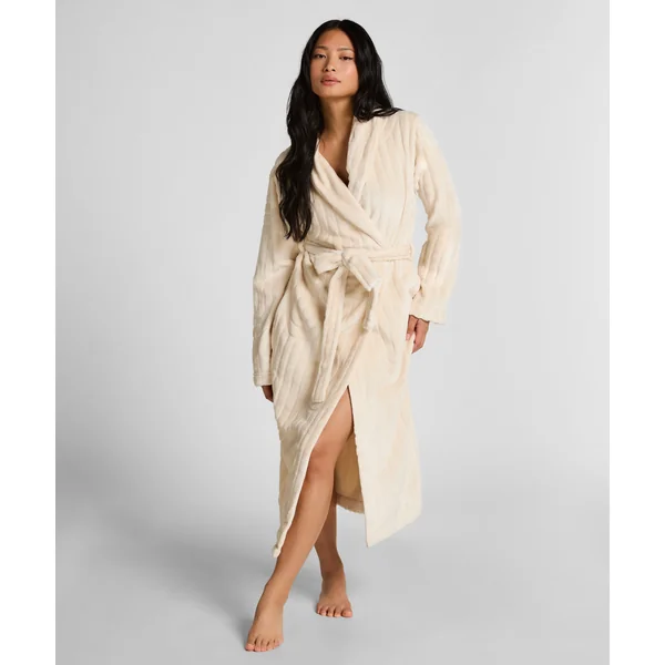 Robe de chambre longue en Fleece - Blanc