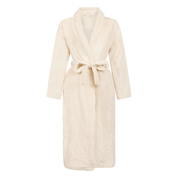 Robe de chambre longue en Fleece - Blanc
