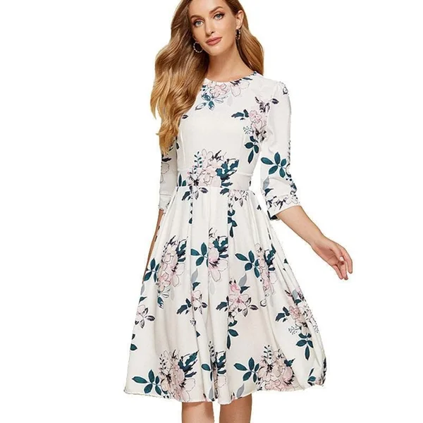 Robe De Cérémonie Bohème À Fleurs Blanches