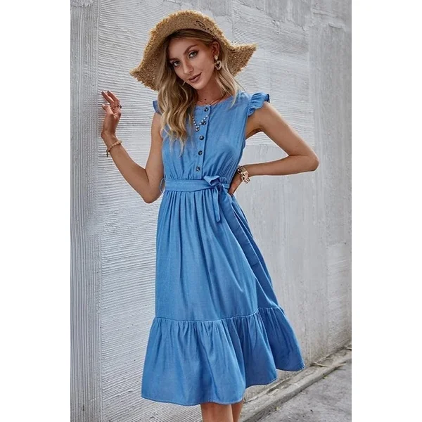 Robe De Demoiselle D’Honneur Bohème Bleue