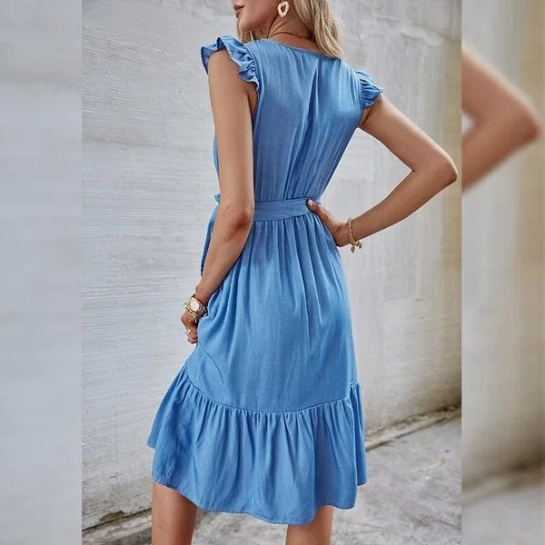 Robe De Demoiselle D’Honneur Bohème Bleue