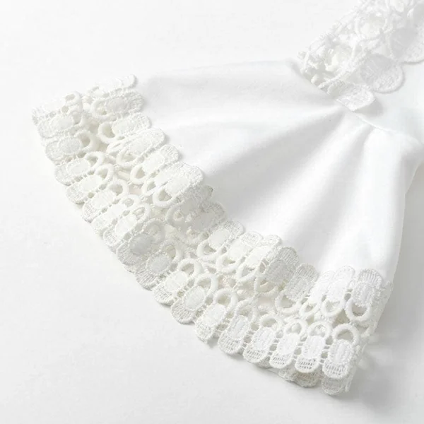 Robe De Demoiselle D’Honneur Bohème En Dentelle Blanche