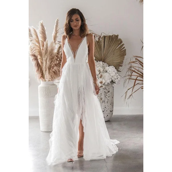 Robe De Graduation Bohème Blanche
