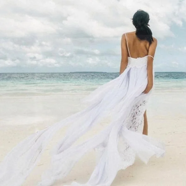 Robe de mariée bohème hippie
