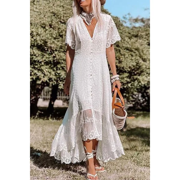 Robe de Mariée Bohème Mi Longue – Shannon