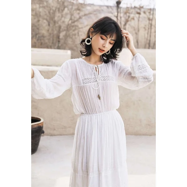 Robe de Mariée Bohème à Manches Longues – Ysée