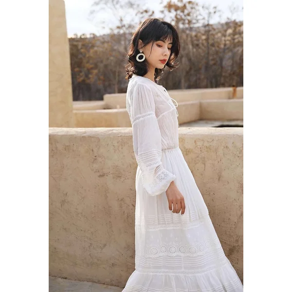 Robe de Mariée Bohème à Manches Longues – Ysée