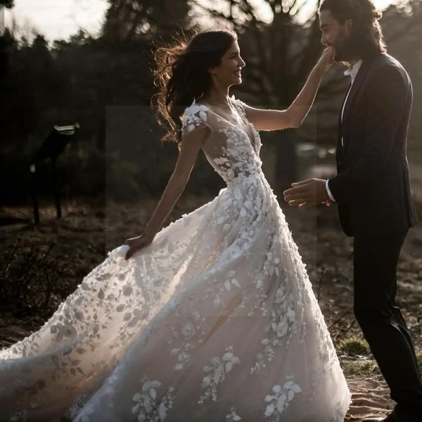 Robe de mariée esprit bohème
