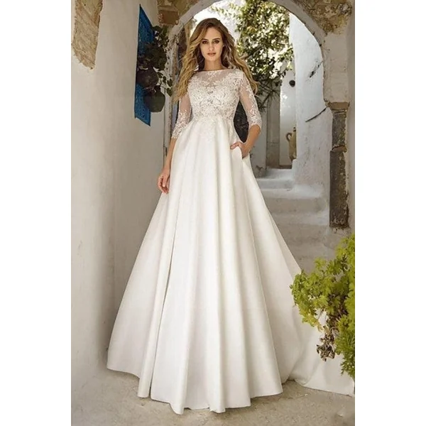 Robe de mariée simple et bohème