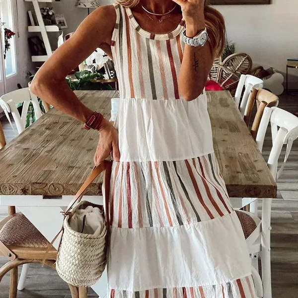 Robe De Maternité Blanche Hippie