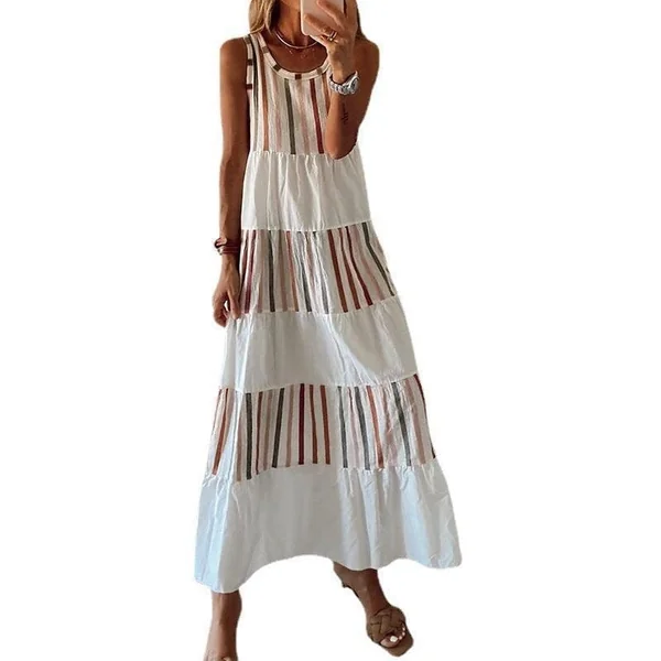 Robe De Maternité Blanche Hippie