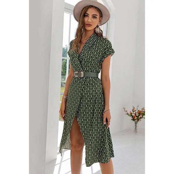 Robe De Plage Vert Olive Pour Les Vacances