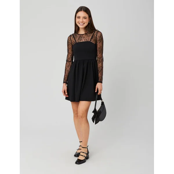 Robe dentelle Noir