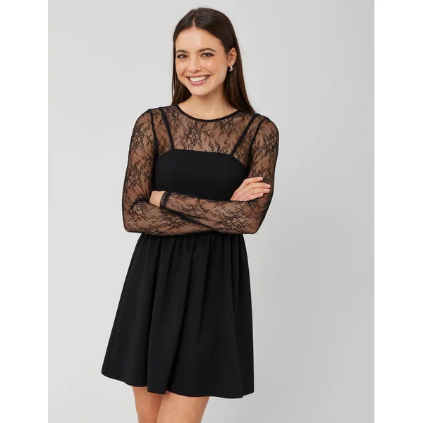 Robe dentelle Noir
