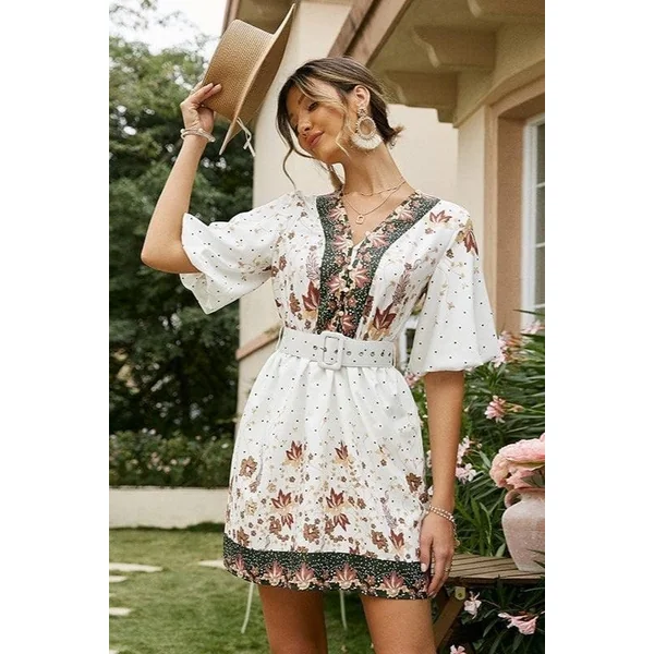 Robe D’Été Blanche Hippie